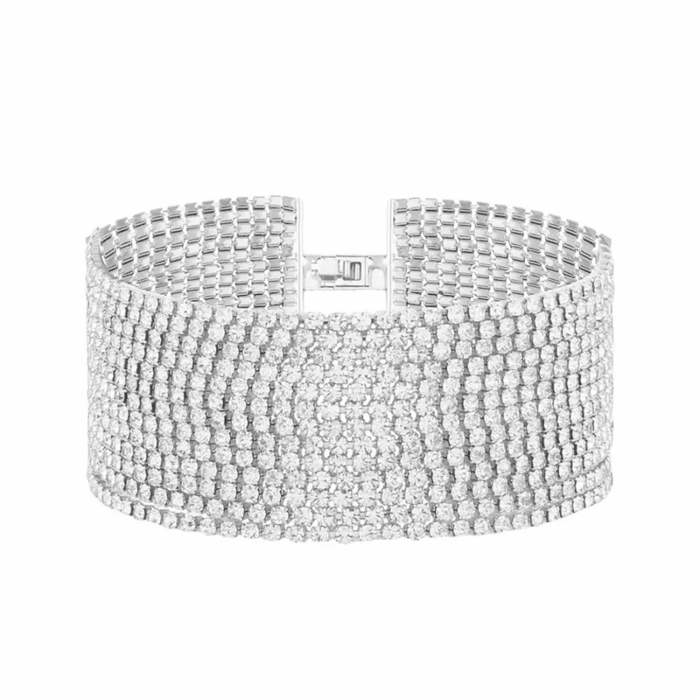 Multiple layer rhinestone women bracelet